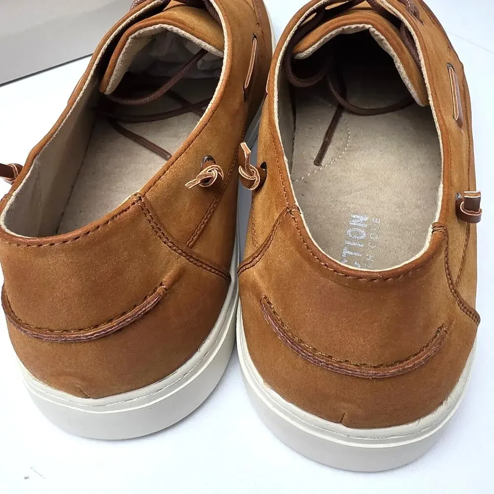 NEW Kenneth Cole Reaction Indy Boat Shoes Tan 10.5, Men's